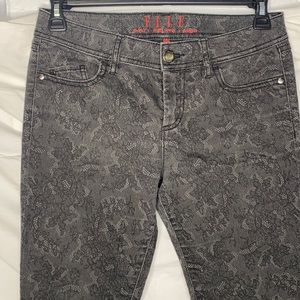 Lace Print Jeans